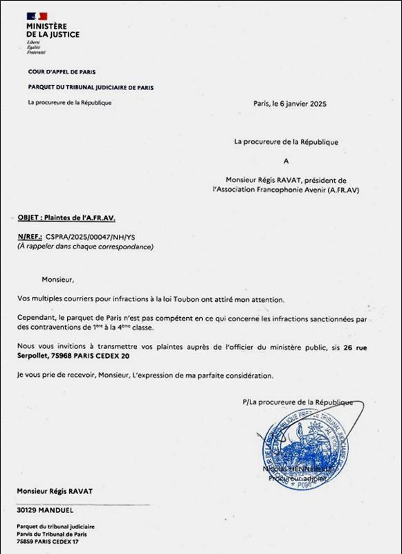 Procureure de la République, Parquet de Paris, Laure Beccuau, Afrav, Officier du ministère public