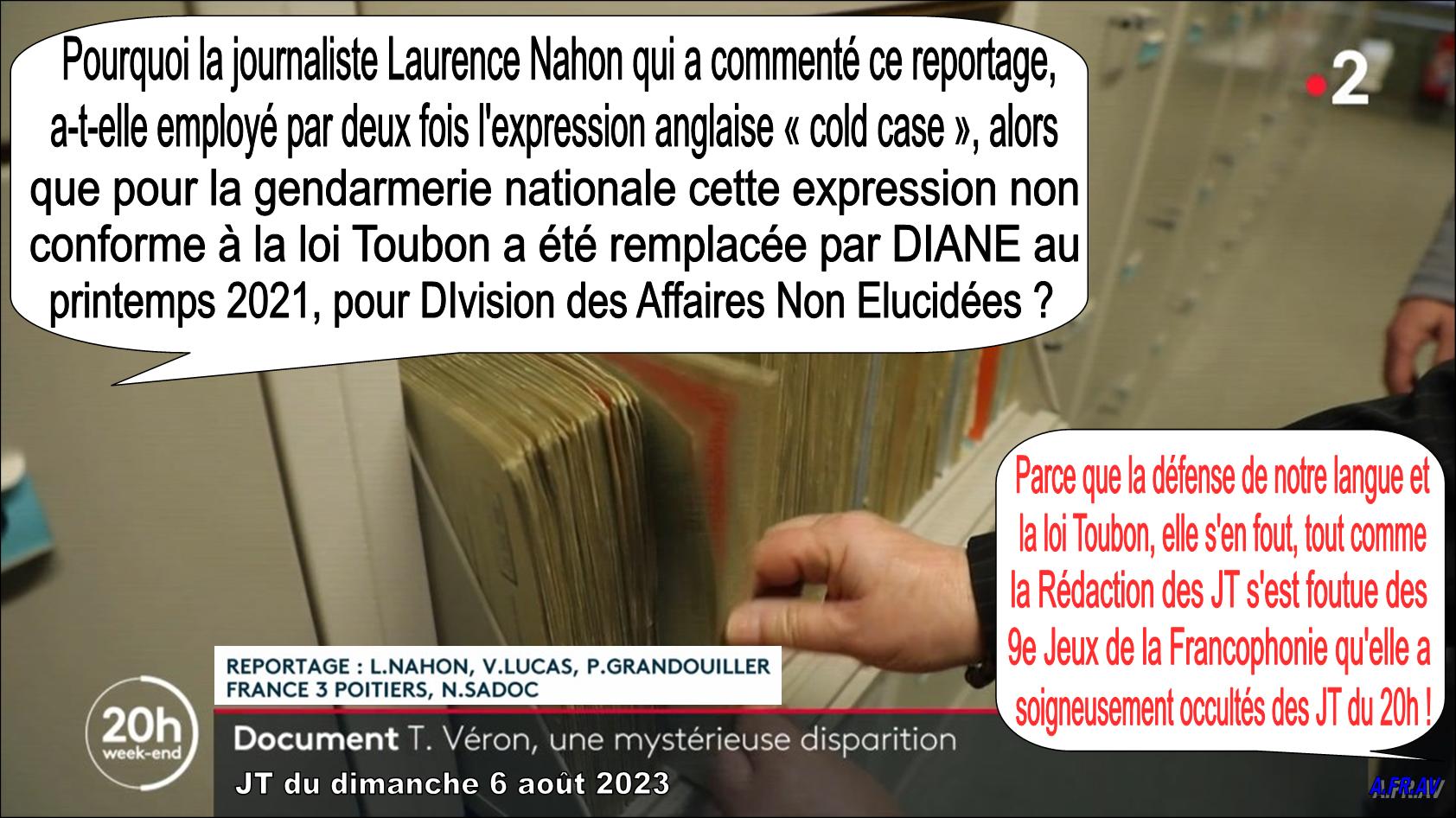 Laurence Nahon, Valérie LUCAS, Sadoc, Grandouiller, Tiphaine Véron, JT de 20 de France-2