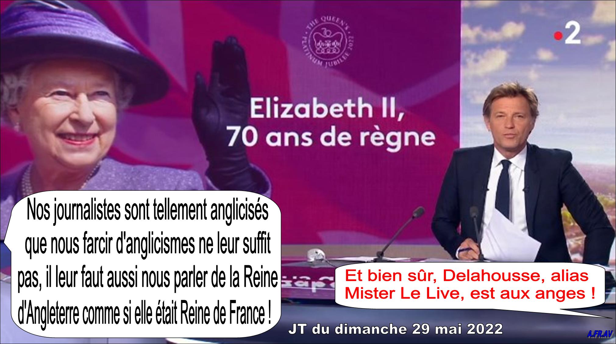 Laurent Delahousse et la Reine d'Angleterre sur France 2, France Télévisions