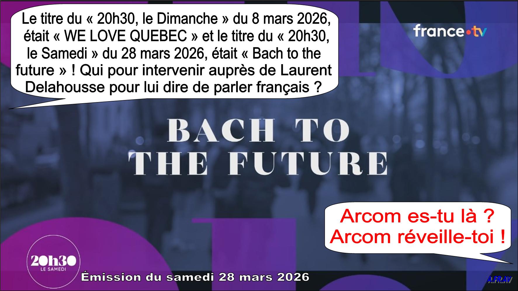 Laurent Delahousse, Bach, langue française, France 2, 20h30, le Dimanche