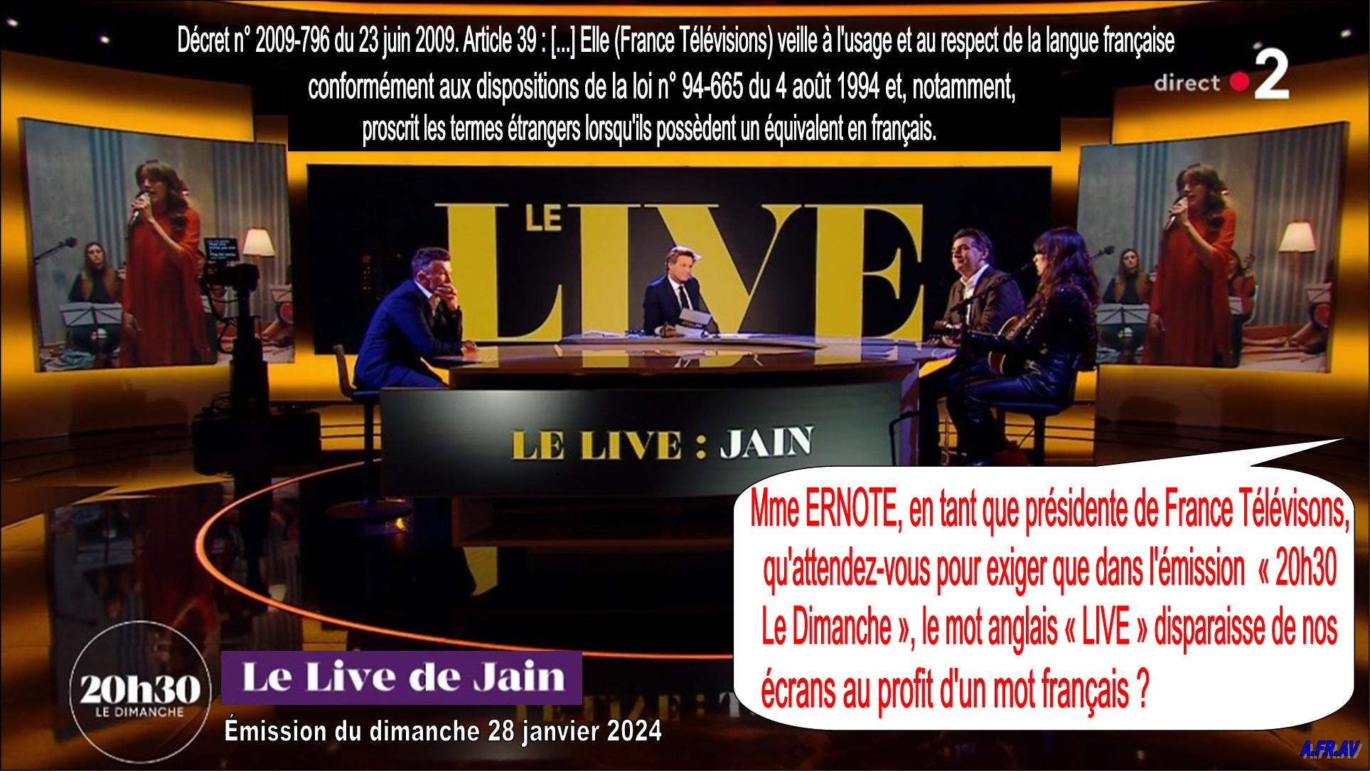 Laurent Delahousse émission 20h30 le dimanche sur France 2 avec Sylvain Tesson et Jain
