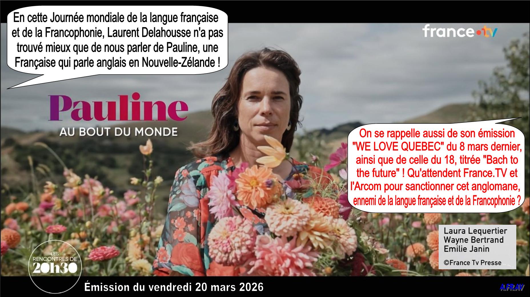 Laurent Delahousse, le 20 mars, Journée de la Francophonie