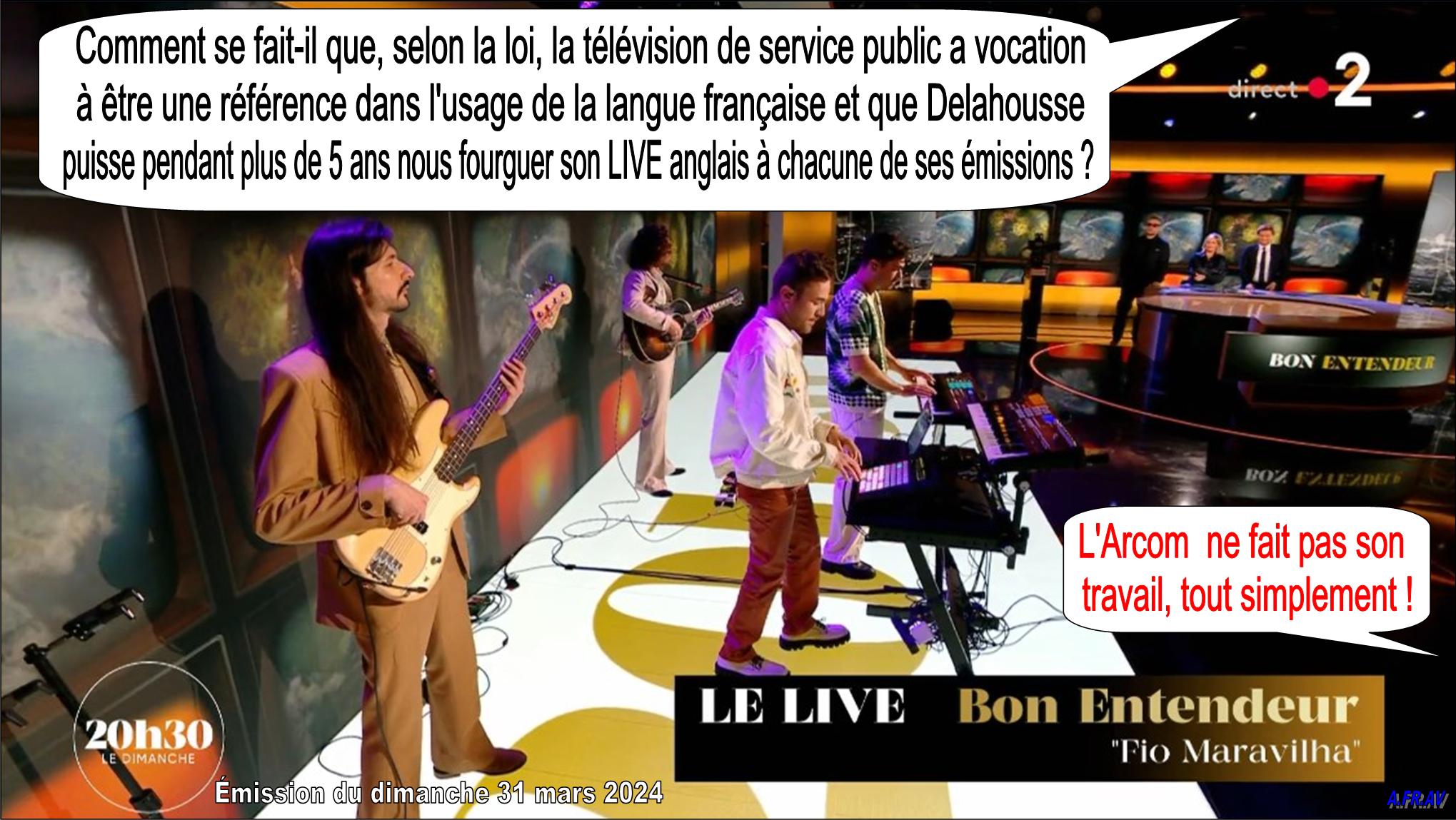 Le Live de Delahousse sur France 2 dans l'emission 20h30 le dimanche