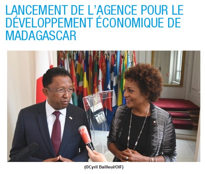 Le Président malgache et la Secrétaire générale de l'OIF