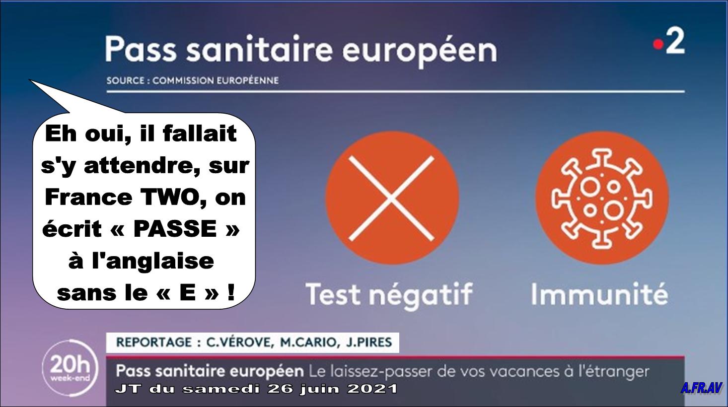 Le-passe sanitaire au 20h de France 2, France Télévisions