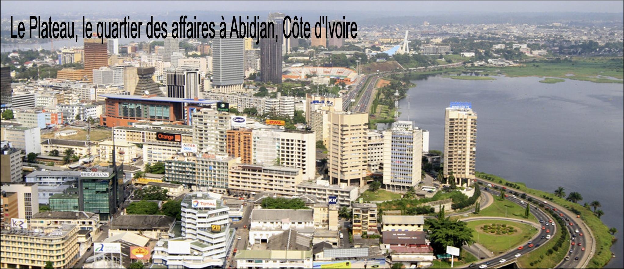 Le Plateau, le quartier des affaires à Abidjan, Côte d'Ivoire