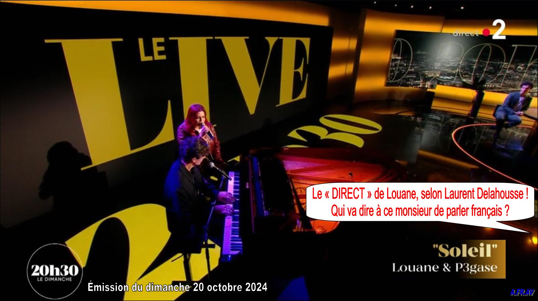 direct, Louane, Laurent Delahousse, 20h30 le Dimanche, France 2