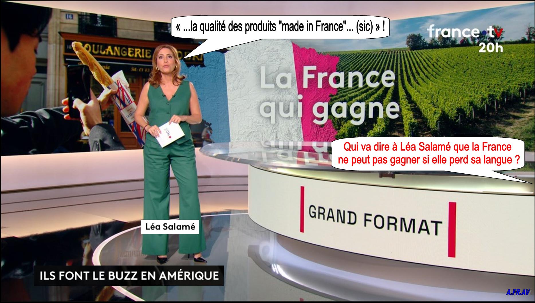 Léa Salamé, anglais à outrance
