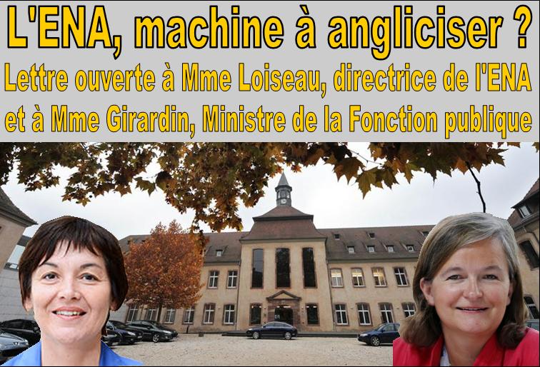 lettre ouverte à Mme Girardin, ministre de la Fonction publique et à Mme Loiseau, directrice de l'ENA