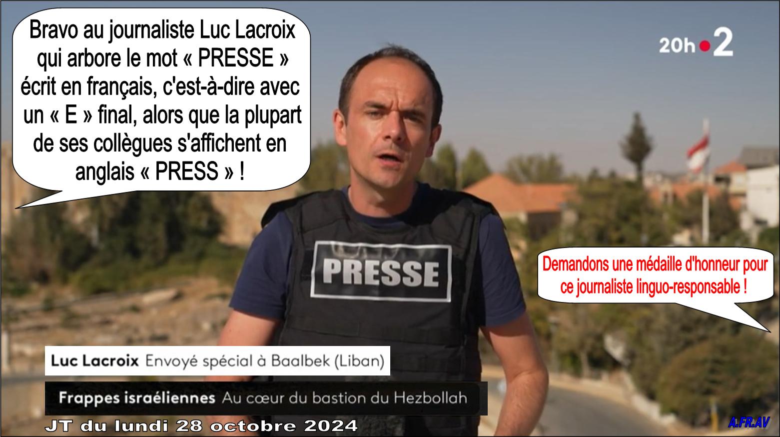 Luc Lacroix journaliste linguo-responsable, France Télévisions
