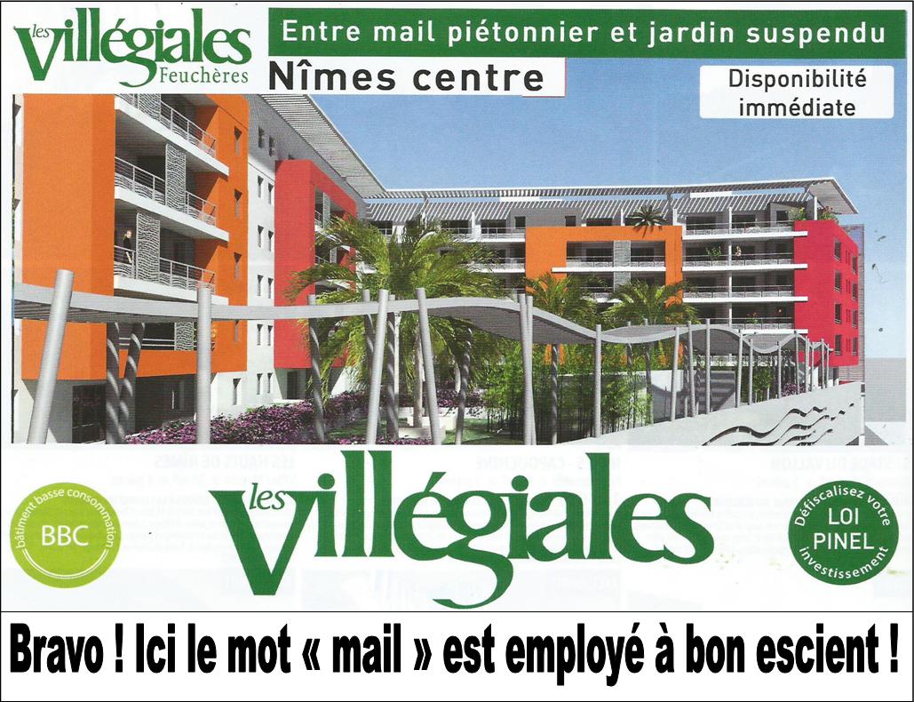 MAIL piétonnier et COURRIEL pour nos messages électroniques