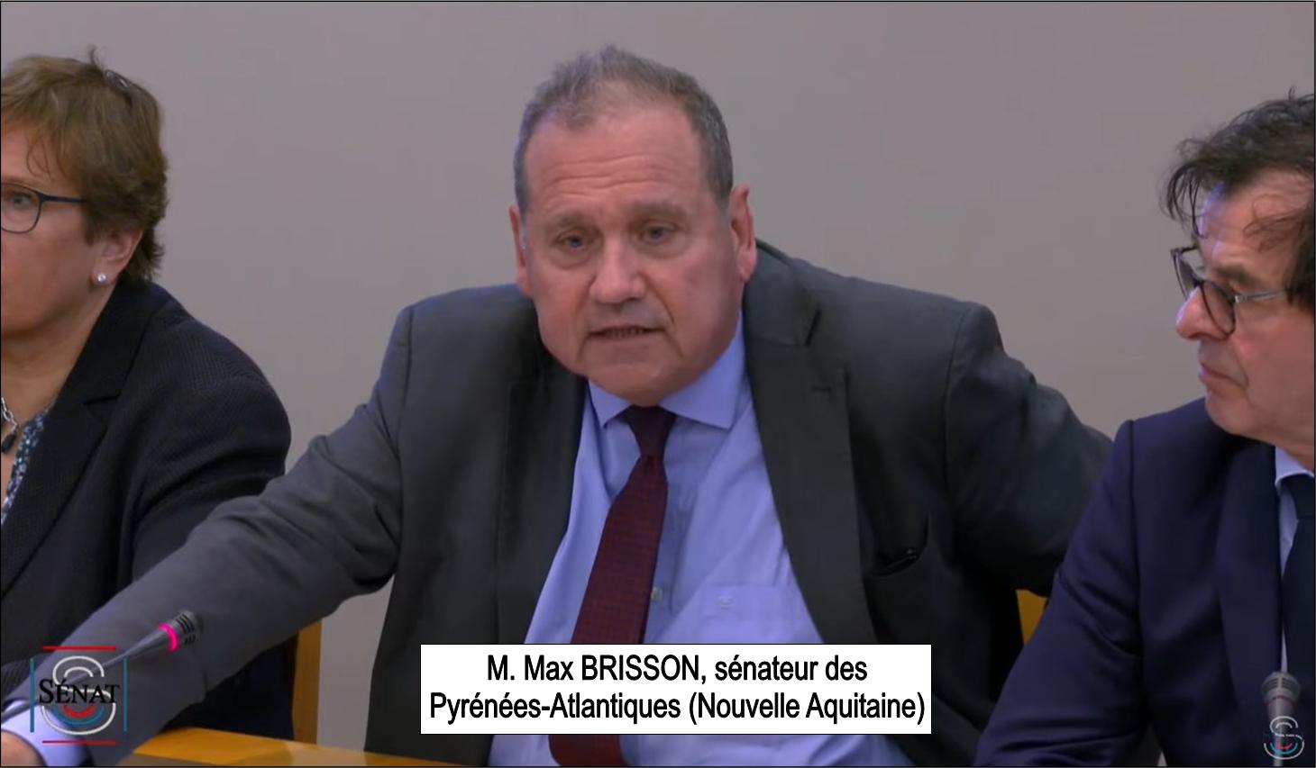 Le sénateur, Max BRISSON, langue française et Francophonie, audition au sénat, le 31 mai 2023