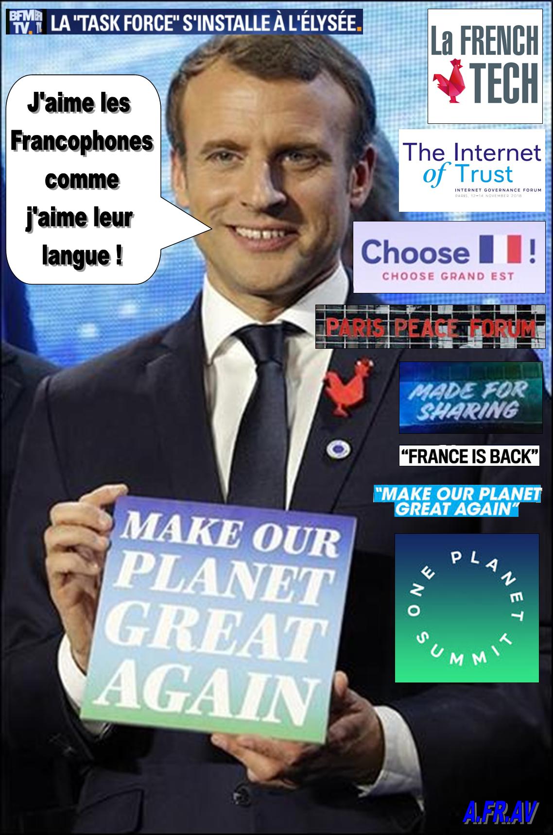 Emmanuel Macron aime les Francophones comme il aime leur langue