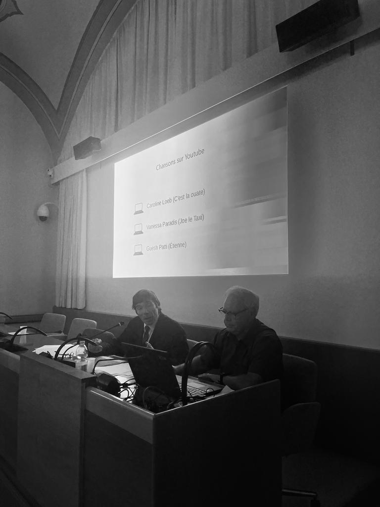 Maître Jean-Claude Amboise, conférence sur la chanson en français à la Vallée d'Aoste en Italie, le 23 septembre 2022