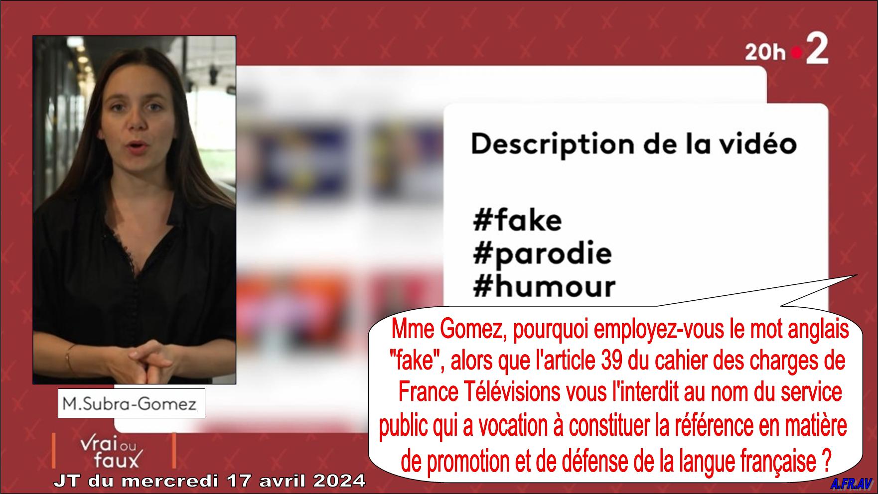 Margaux Subra-Gomez, Sarah Lerch, vrai ou faux, JT de 20 heures France 2