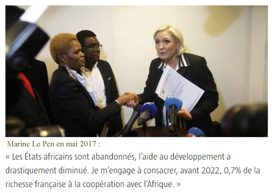 Marine Le Pen et l'Afrique francophone