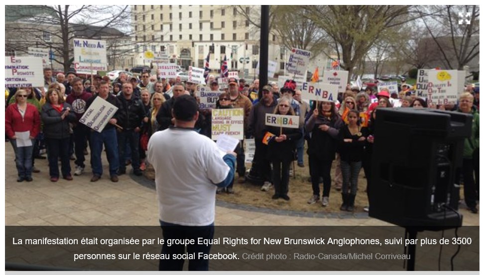 Manifestation contre le bilinguisme