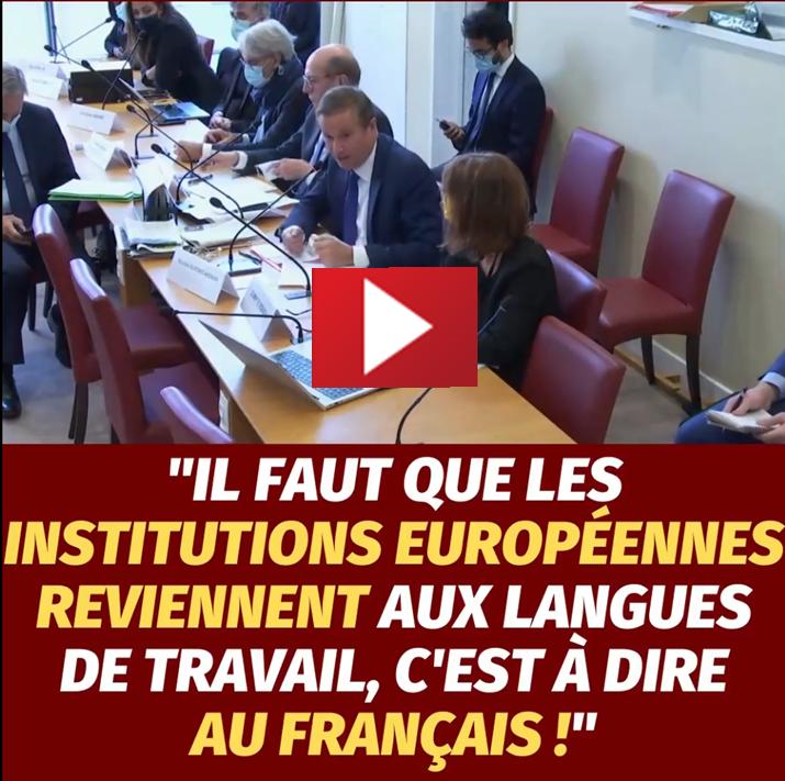 Nicolas Dupont-Aignan défend la langue française contre l'anglomanie de l'UE