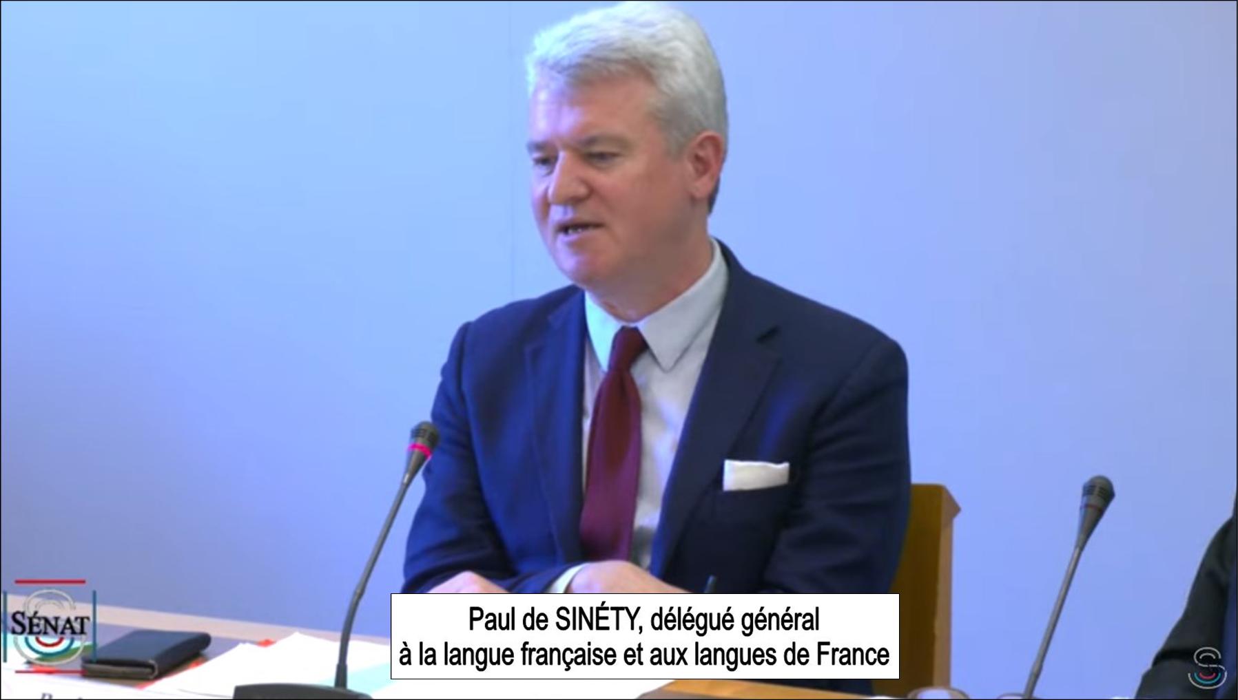 Paul de Sinéty au sujet du château de Villers-Cotterêts lors de l'audition au sénat du 31 mai 2023