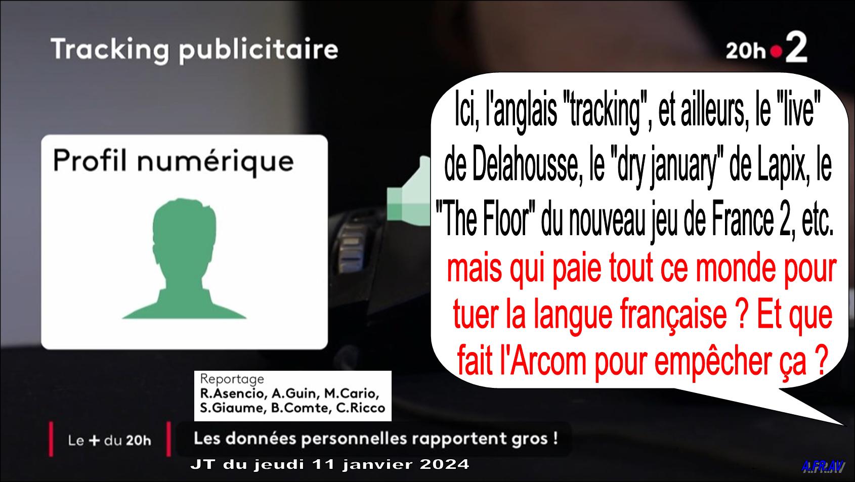 Rafael Asencio, Sylvain Giaume, Mickael Cario, tracage publicitaire, JT de 20h de France 2