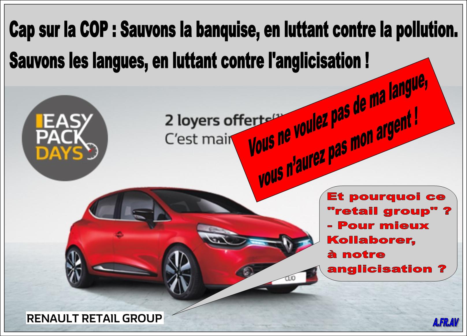 Renault collabore à notre anglicisation