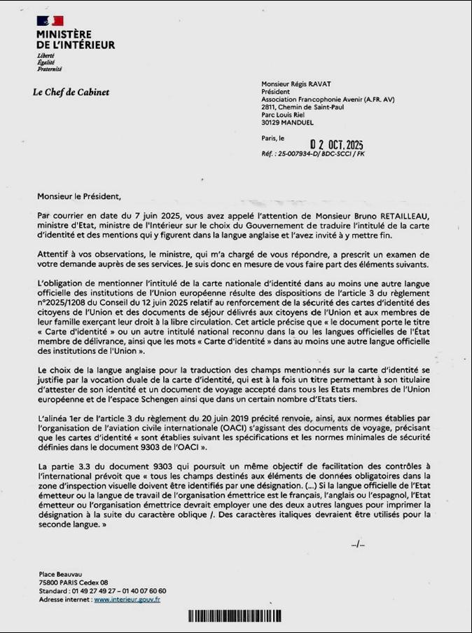 Louis-Marie Leroy, ministère de l'Intérieur, carte nationale d'identité, CNI