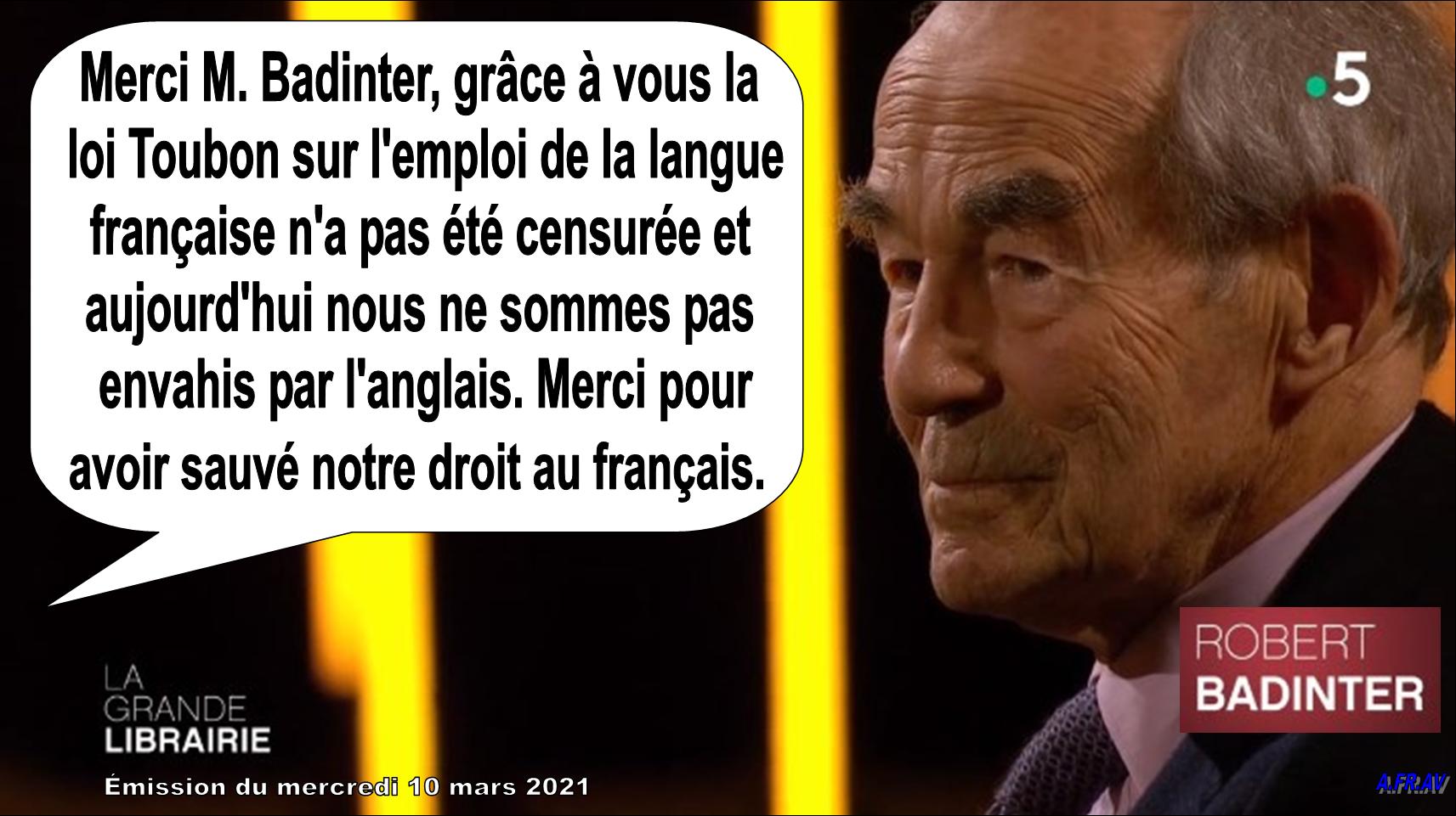 Robert Badinter et la loi Toubon