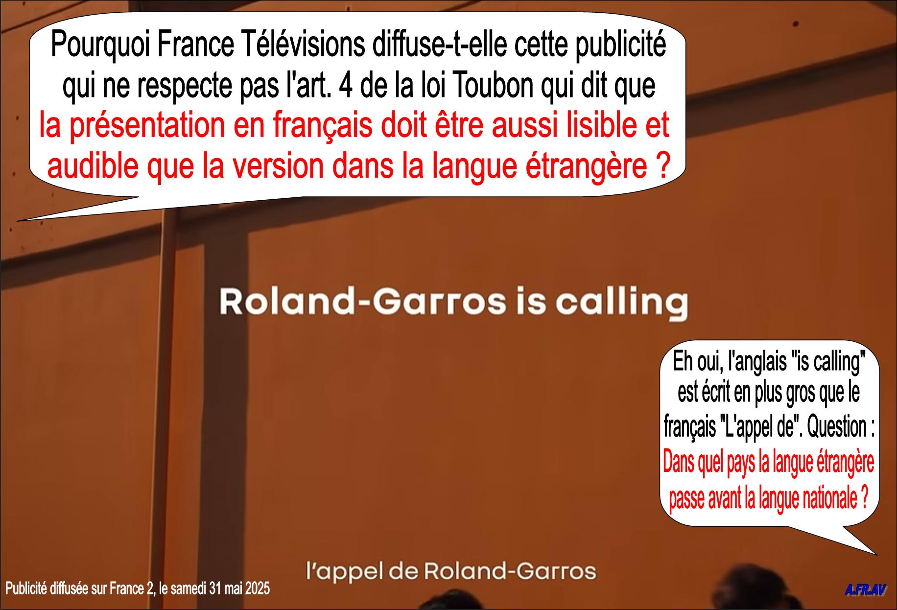Roland Garros is calling, publicité, France 2, France Télévisions