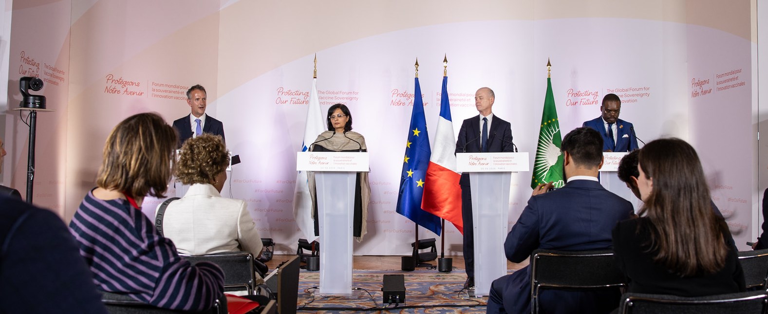 Salle de presse du Forum mondial pour la souveraineté et l'innovation vaccinales