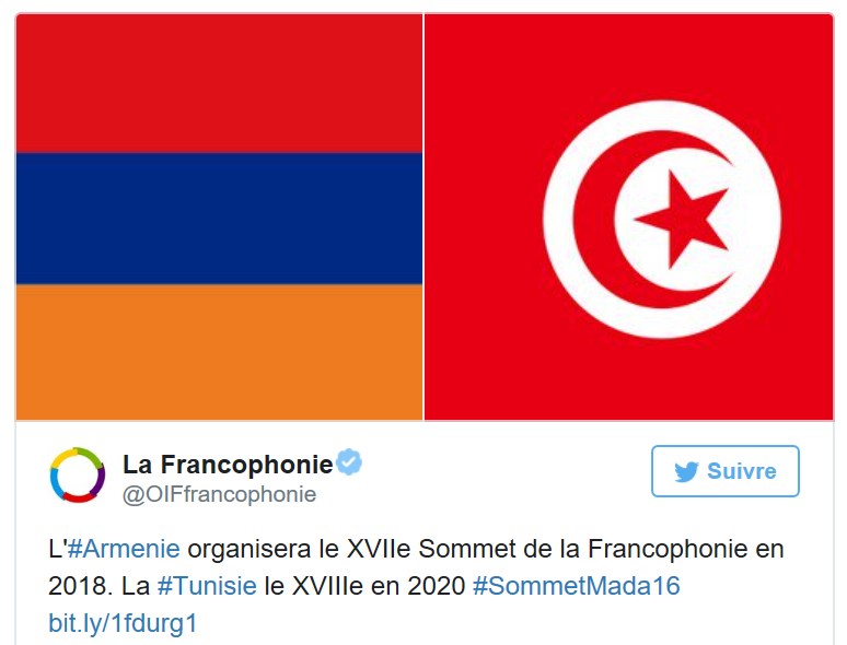 17e Sommet de la francophonie en Arménie