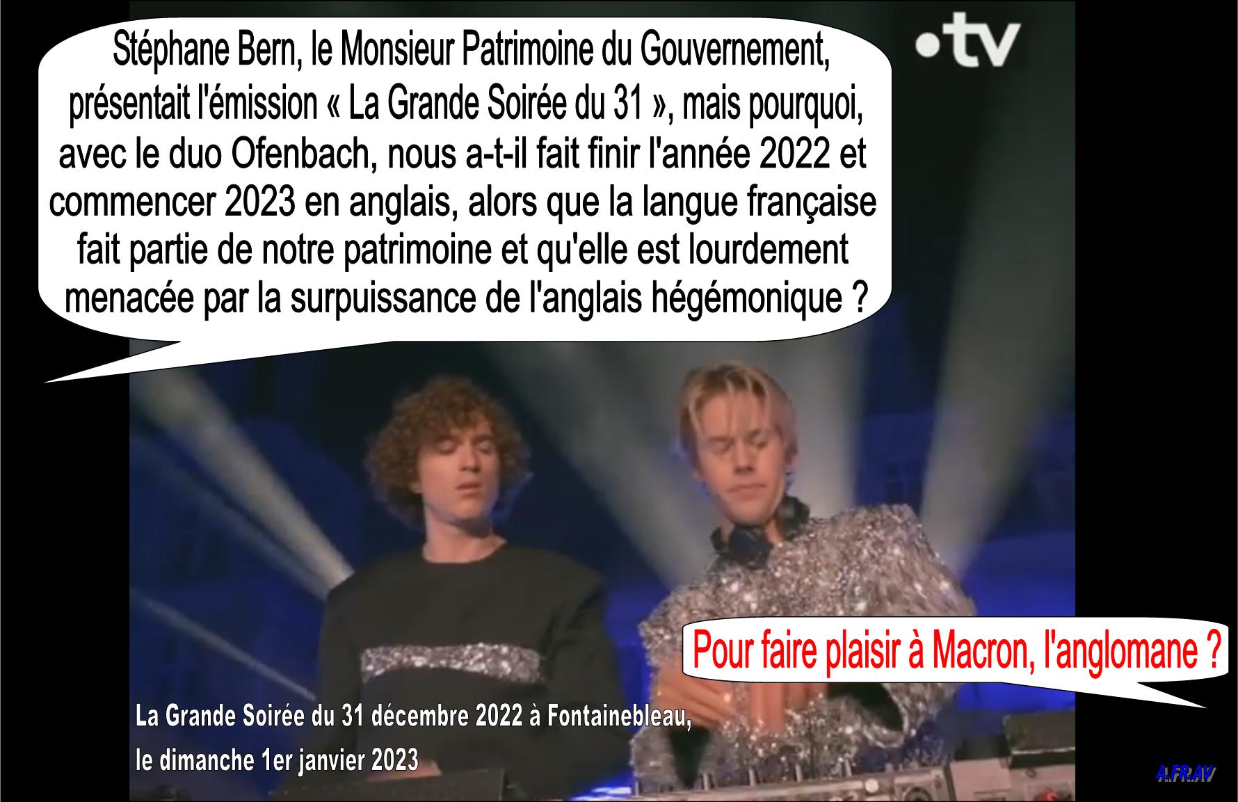 Stéphane Bern, le duo Ofenbach, La Grande Soirée du 31 à Fontainebleau, France 2.