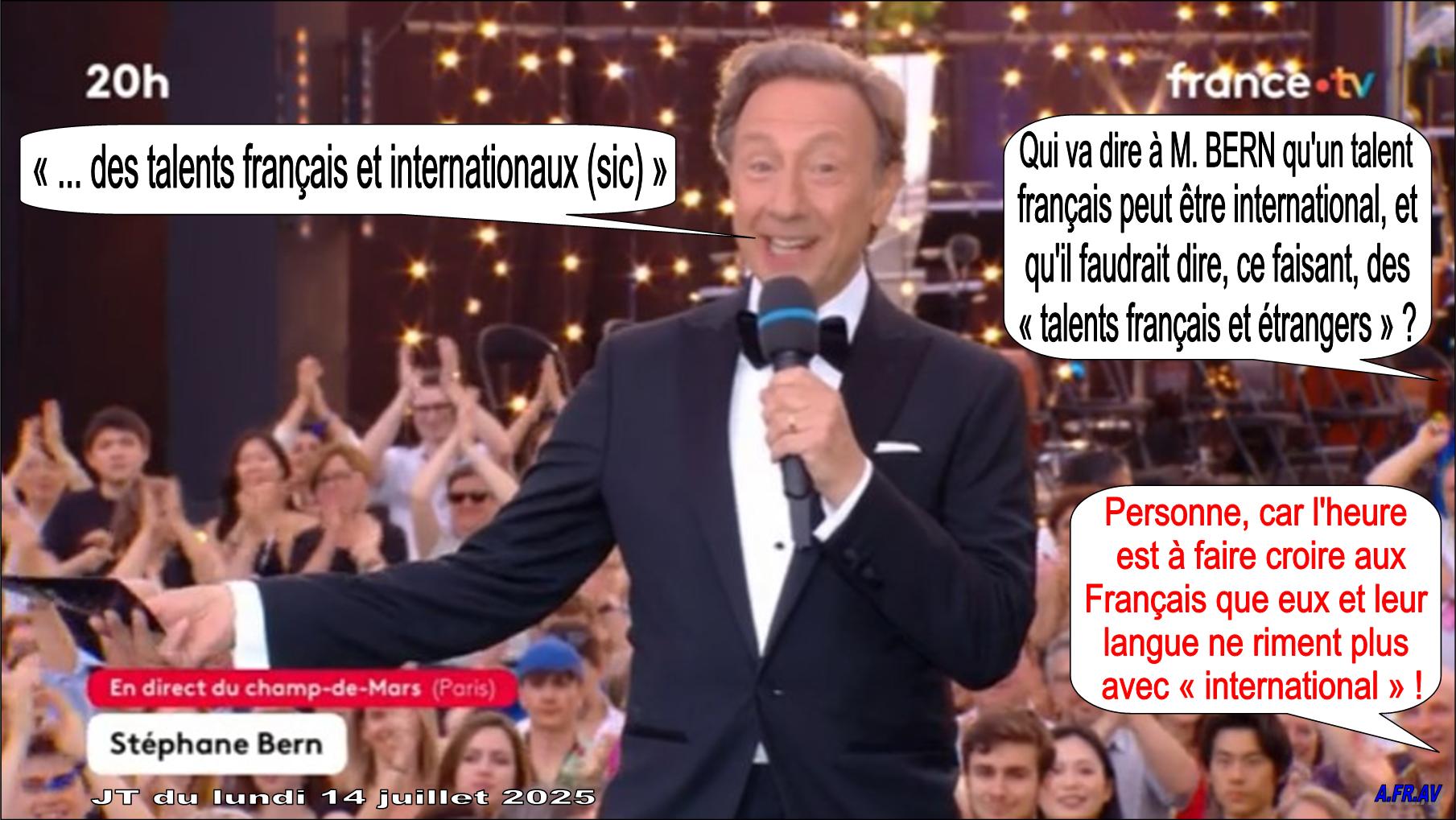 Stéphane Bern, talents internationaux, étrangers