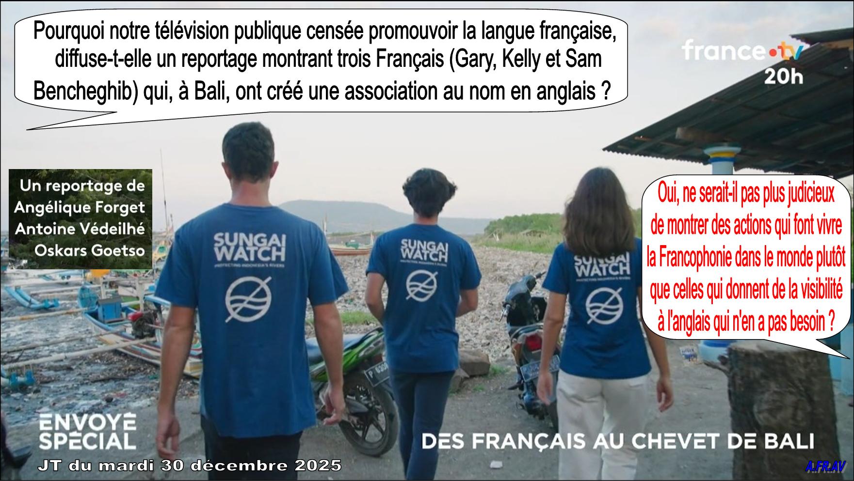 Sungai Watch, Gary, Kelly, et-Sam, Bencheghib, Bali, France 2, France Télévisions