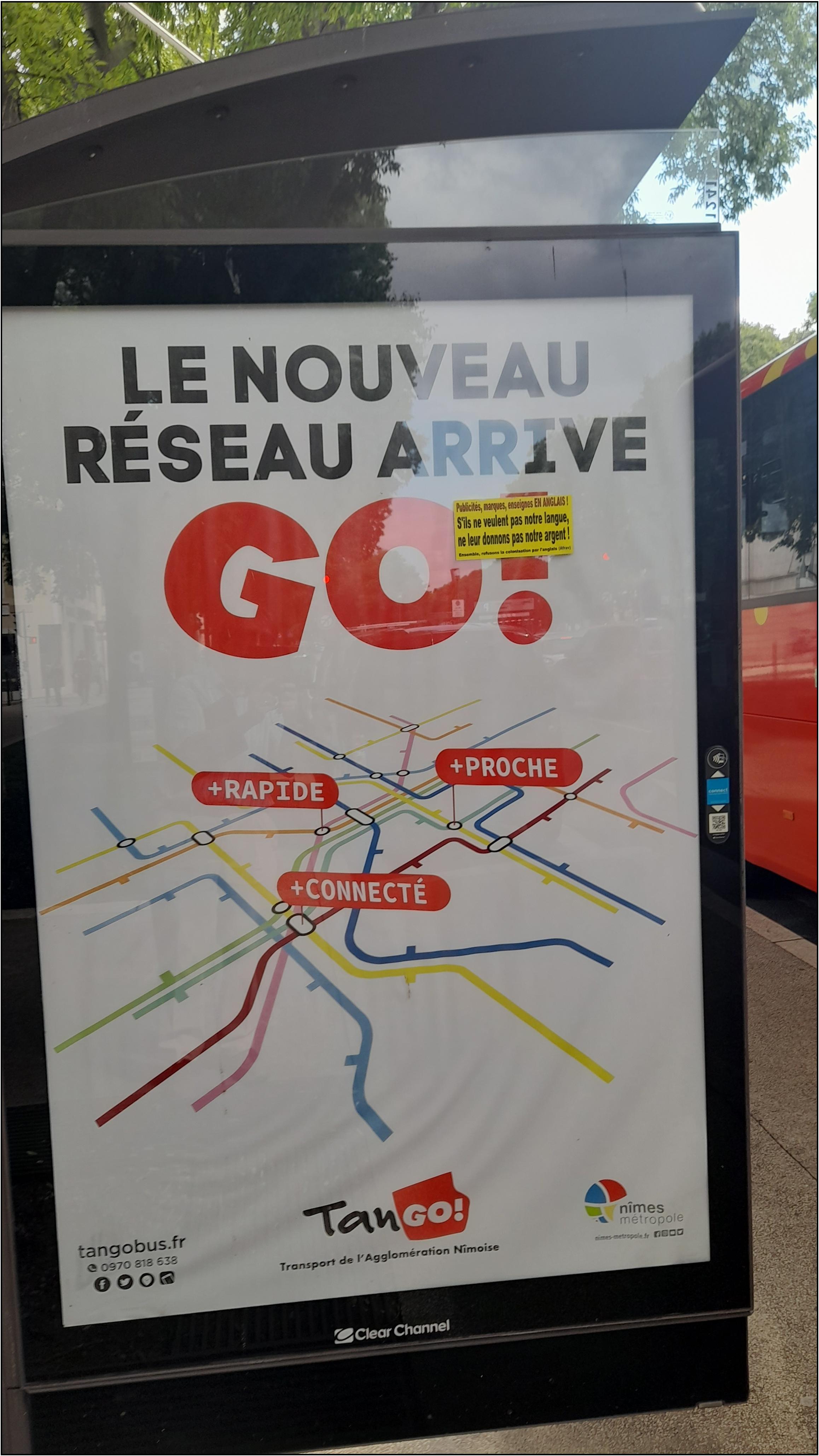Tango, le service public du transport de l'agglomération nîmoise
