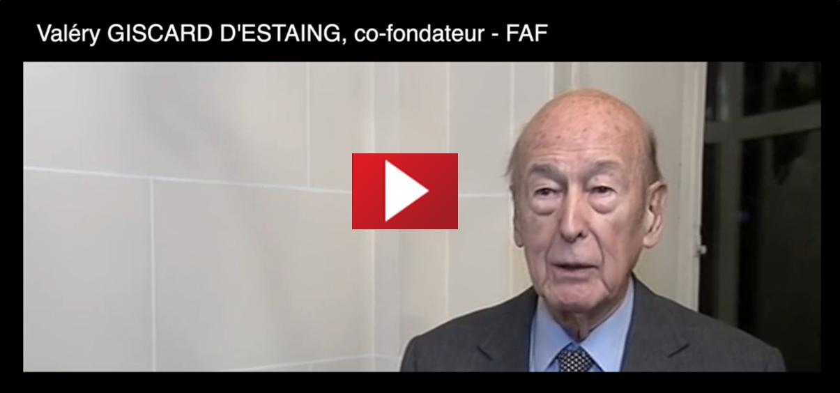 Valéry Giscard d'Estaing co-fondateur de la French-American-Foundation