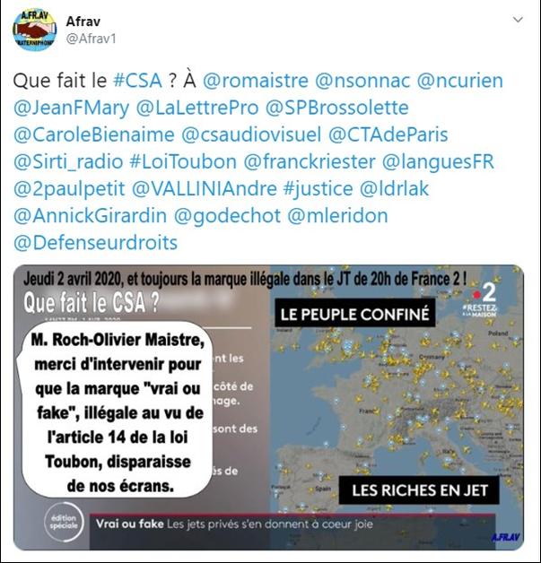 rubrique Vrai ou Fake sur France 2 au JT de 20h