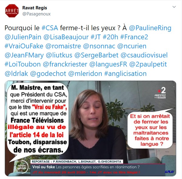 Pauline Ringenbach et le Vrai ou Fake de France Tlvisions