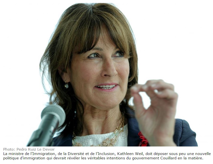 Kathleen Weil et la politique de francisation des immigrés