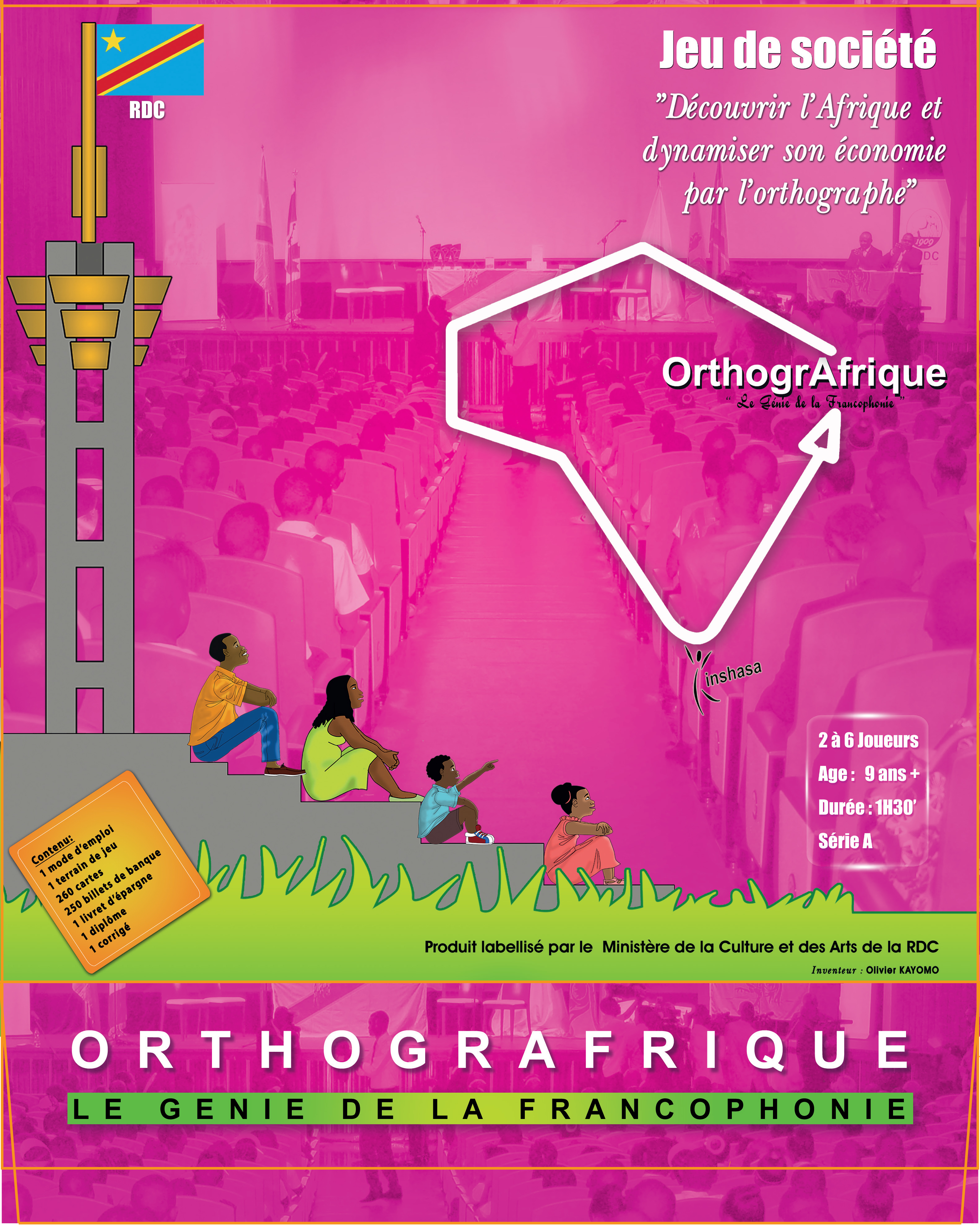 OrthogrAfrique, un jeu de société africain pour aider à développer l'Afrique (RDC)